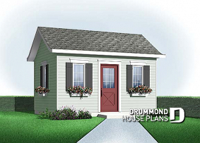 front - BASE MODEL - Small garden shed plan, easy to build and affordable! - Gaboureau 2