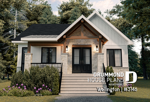 front - BASE MODEL - Modern Craftsman style 4 bedroom home with living & family rooms, ideal home for big family - Wellington