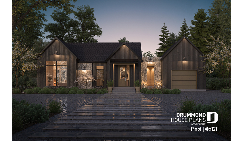 front - BASE MODEL - Scandinavian-inspired house with superb master suite and offering a total of 4 bedrooms - Pinot