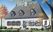 front - BASE MODEL - Traditional European 4 bedroom home design, with open floor plans and 2 family rooms - Philibert