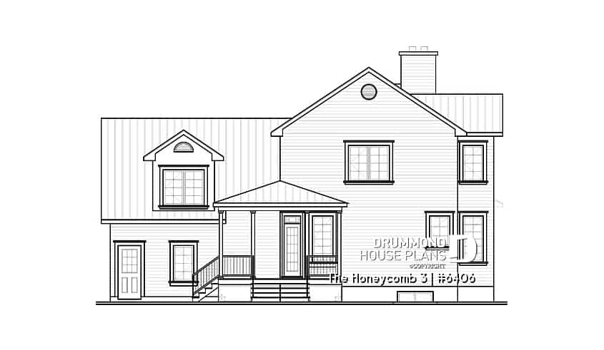 rear elevation - The Honeycomb 3