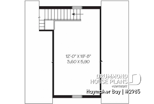 2nd level - Stylish 2-storey 2-car garage plan - Haymaker Bay