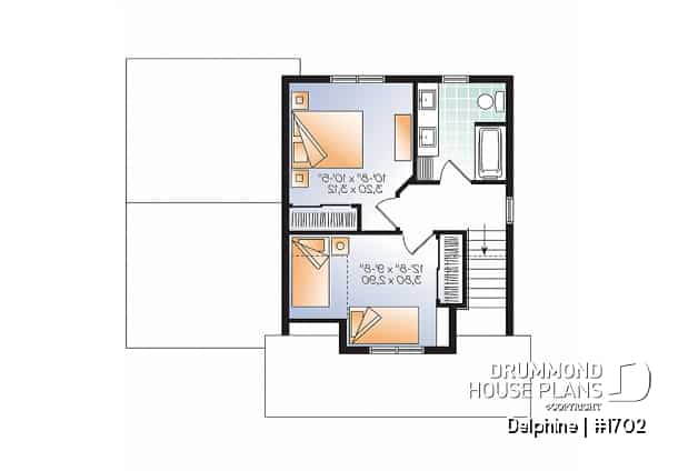 2nd level - 2 bedroom tiny home, Country rustic style, open floor plan concept and lots of storage - Delphine