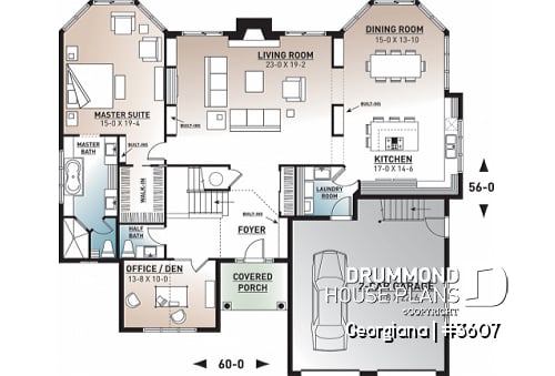 1st level - 3 +1 bedroom with master en suite, 2 living rooms & bonus space - Georgiana