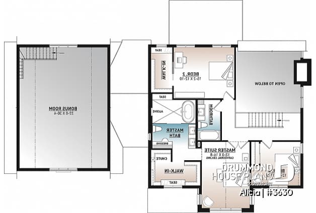 2nd level - Modern Farmhouse home plan designed for Alicia Moffet, a popular Canadian singer! - Alicia