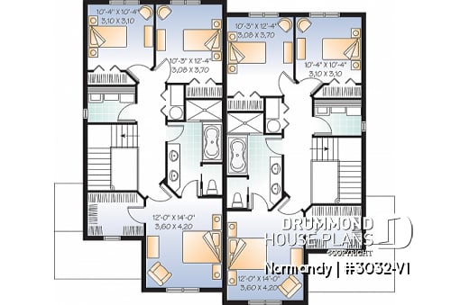 2nd level - Craftsman Duplex design, open floor plan, master with walk-in & access to bath, laundry on second floor - Normandy