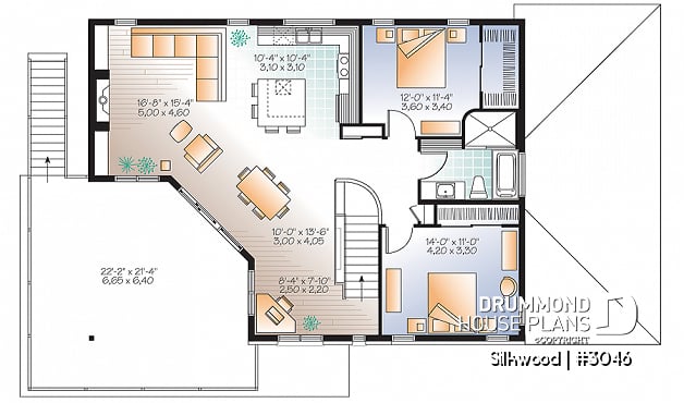 2nd level - Multi generational Modern Home plan, 2 units with separate entrances & open floor plans - Silkwood