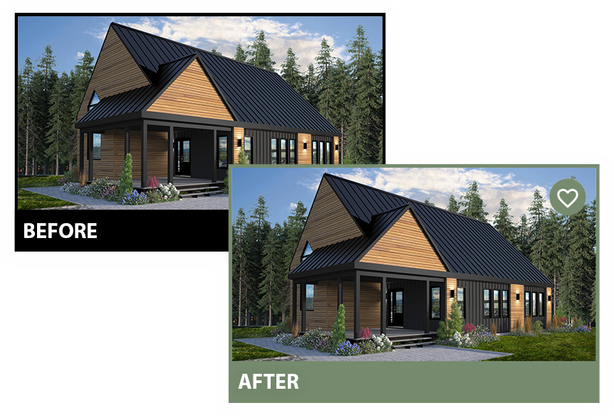 Before / After Drummond House Plans