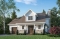front - BASE MODEL - Compact Country house plan with garage, 3 bedrooms, 2.5 bathrooms, master bedroom with private ensuite - Delphine 2