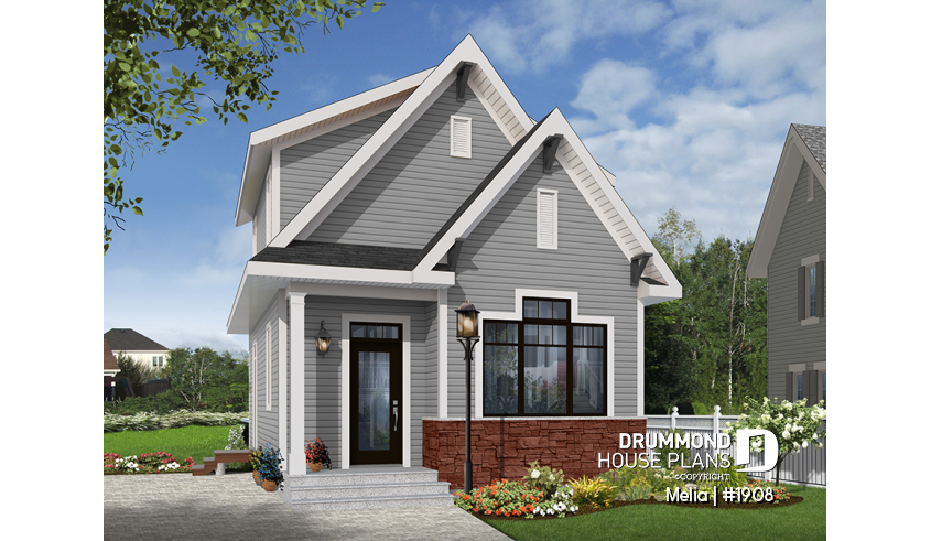 Color version 2 - Front of house plan 1908 Color version 2 - Front - Melia