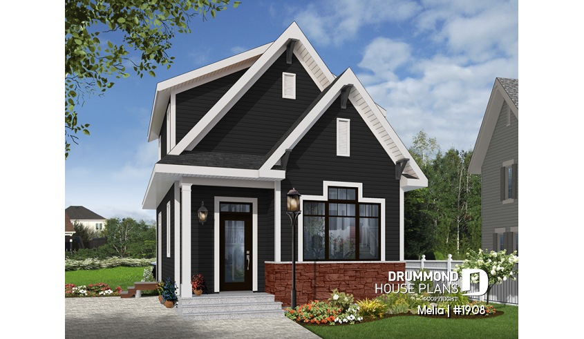 Color version 4 - Front of house plan 1908 Color version 4 - Front - Melia