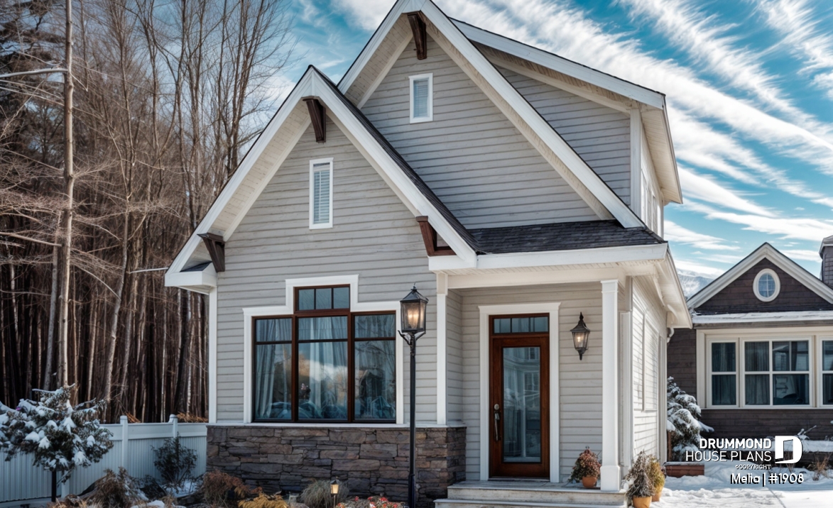 front - BASE MODEL - Affordable Small Country Home Design with 2–3 Bedrooms, Open Layout and Smart, Functional Design - Melia