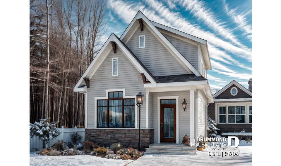 front - BASE MODEL - Affordable Small Country Home Design with 2–3 Bedrooms, Open Layout and Smart, Functional Design - Melia