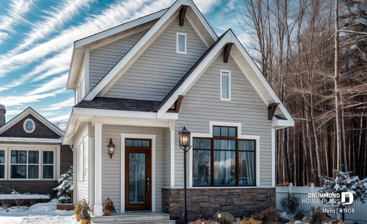 front - BASE MODEL - Affordable Small Country Home Design with 2–3 Bedrooms, Open Layout and Smart, Functional Design - Melia