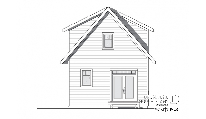rear elevation of house plan 1908 rear elevation - Melia