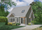 Color version 1 - Front - Scandinavian house plan with open floor plan, 2 bedrooms, lots of natural light, unfinished basement - Hermon