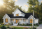 front - BASE MODEL - Large 3 to 4 bedroom house plan, large bonus space, 2-car garage, 9' ceiling on main floor - Glenhaven