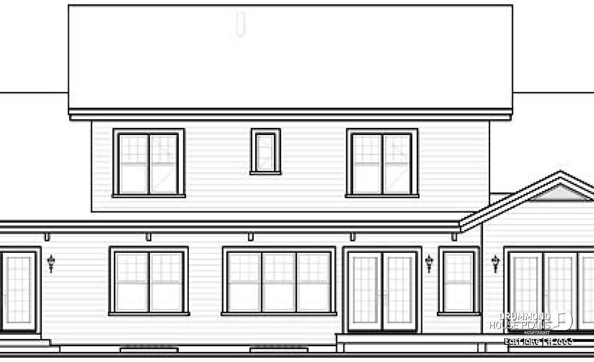 rear elevation - East lake