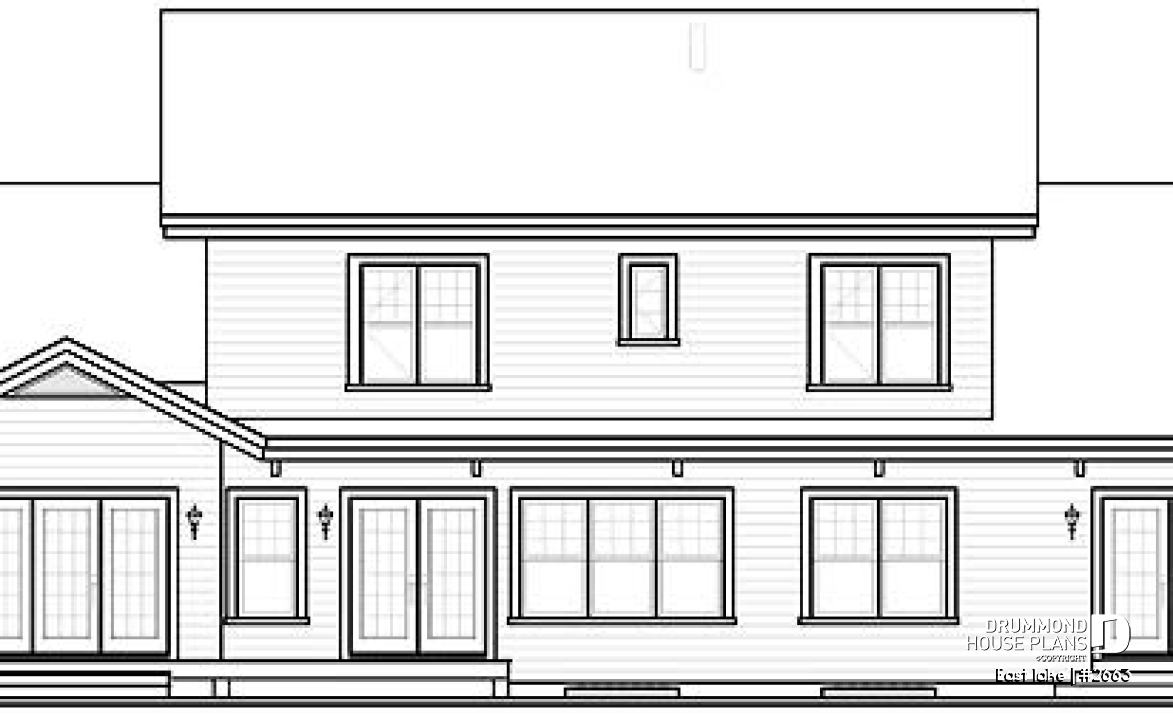 rear elevation - East lake