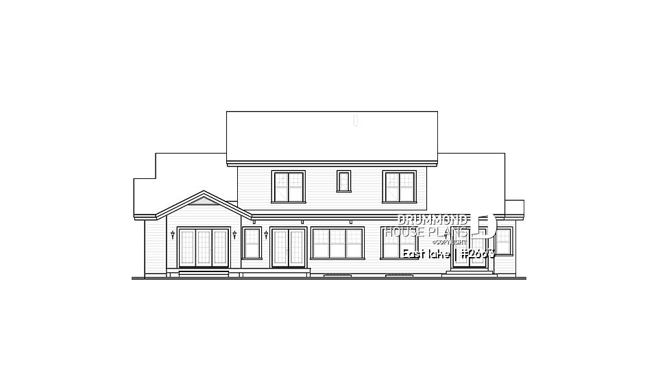 rear elevation - East lake