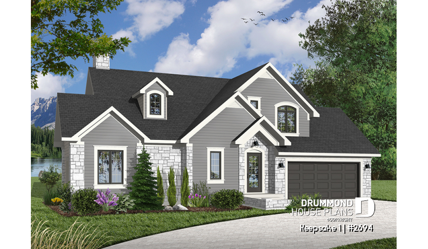 Color version 2 - Front of house plan 2694 Color version 2 - Front - Keepsake 1
