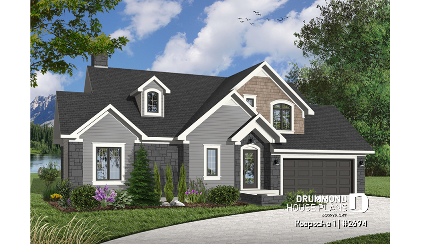 Color version 4 - Front of house plan 2694 Color version 4 - Front - Keepsake 1