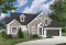 front - BASE MODEL - Panoramic view cottage plan, master on main floor, 2-car garage, 4 bedrooms, laundry room - Keepsake 1