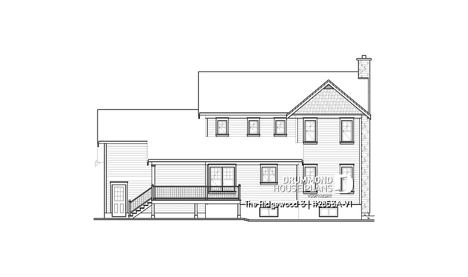 rear elevation - The Ridgewood 3