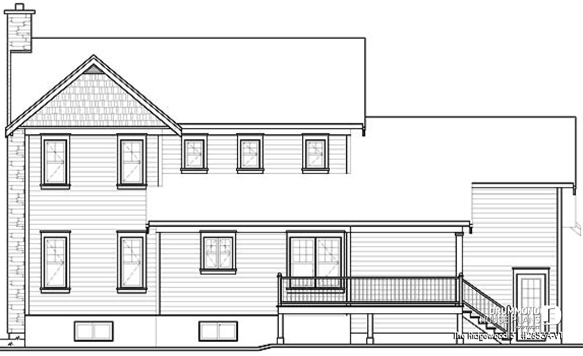 rear elevation - The Ridgewood 3
