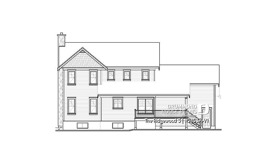 rear elevation - The Ridgewood 3