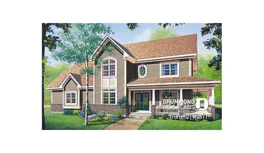 front - ORIGINAL MODEL of house plan 2871 front - ORIGINAL MODEL - Tristan 2