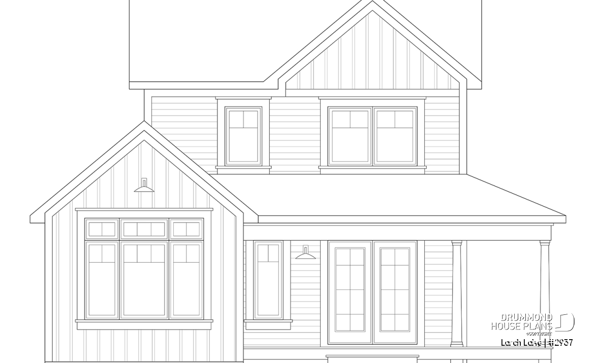 rear elevation - Larch Lake