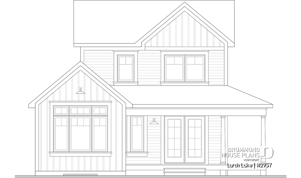 rear elevation - Larch Lake