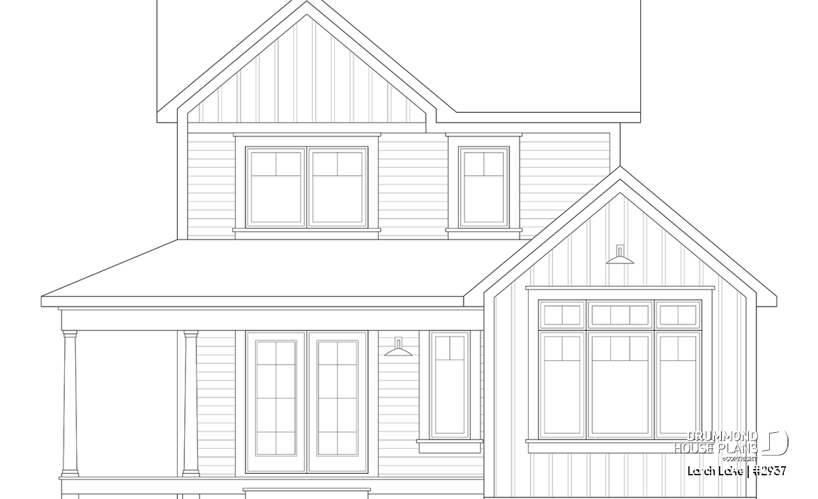 rear elevation - Larch Lake