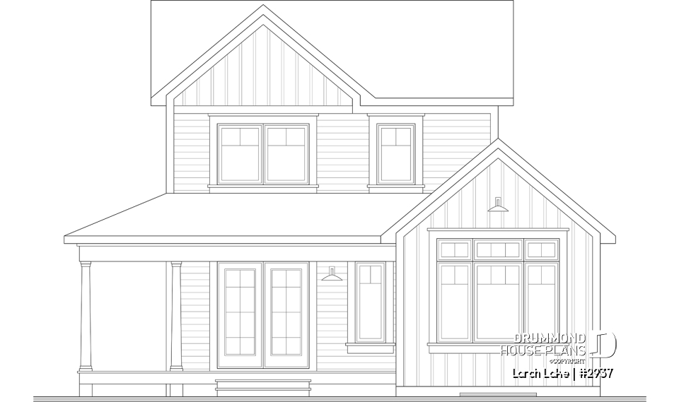 rear elevation - Larch Lake