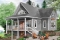 Rear view - BASE MODEL - Walkout basement house plan, country cottage, master suite on main floor, mezzanine and large covered deck - Drummond Vistas