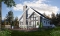 Rear view - BASE MODEL - Nordic Chalet-Style Home Plan – 3 Bedrooms, Mezzanine and Fireplace Centerpiece - The Touchstone 3