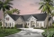 front - BASE MODEL - 3 bedroom ranch style house plan, 2-car garage, formal dining room, large laundry room, fireplace, deck - Millport