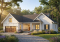 front - BASE MODEL - Country ranch house plan with 2-car garage, main floor master suite, perfect lakefront home plan - Aldergrove