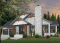 front - BASE MODEL - Contemporary ranch house plan, large master suite, open concept, fireplace, guest suite, 2-car garage, deck - Ashton