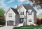 front - BASE MODEL - Beautiful 3 bedroom European home plan with garage and bonus space  - Ridgewood