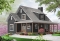 Color version 1 - Front - Beautiful farmhouse cottage house plan with wraparound porch, 3 beds, open floor plan, fireplace, mezzanine - Hickory Lane