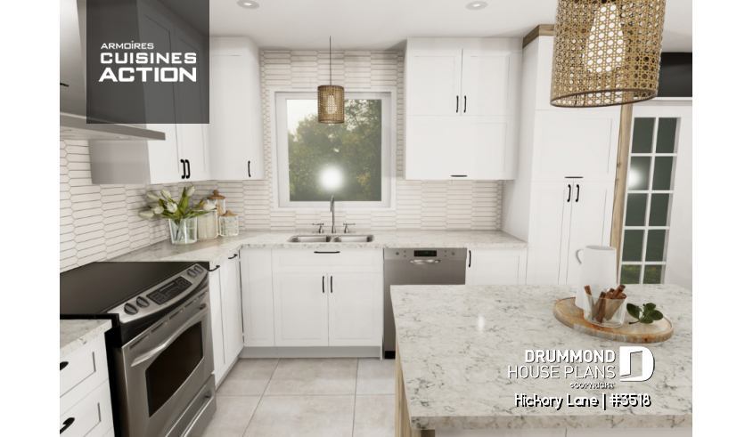 interior view of house plan 3518 interior view - Hickory Lane