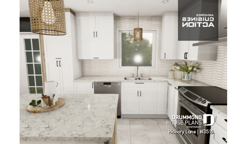 interior view of house plan 3518 interior view - Hickory Lane