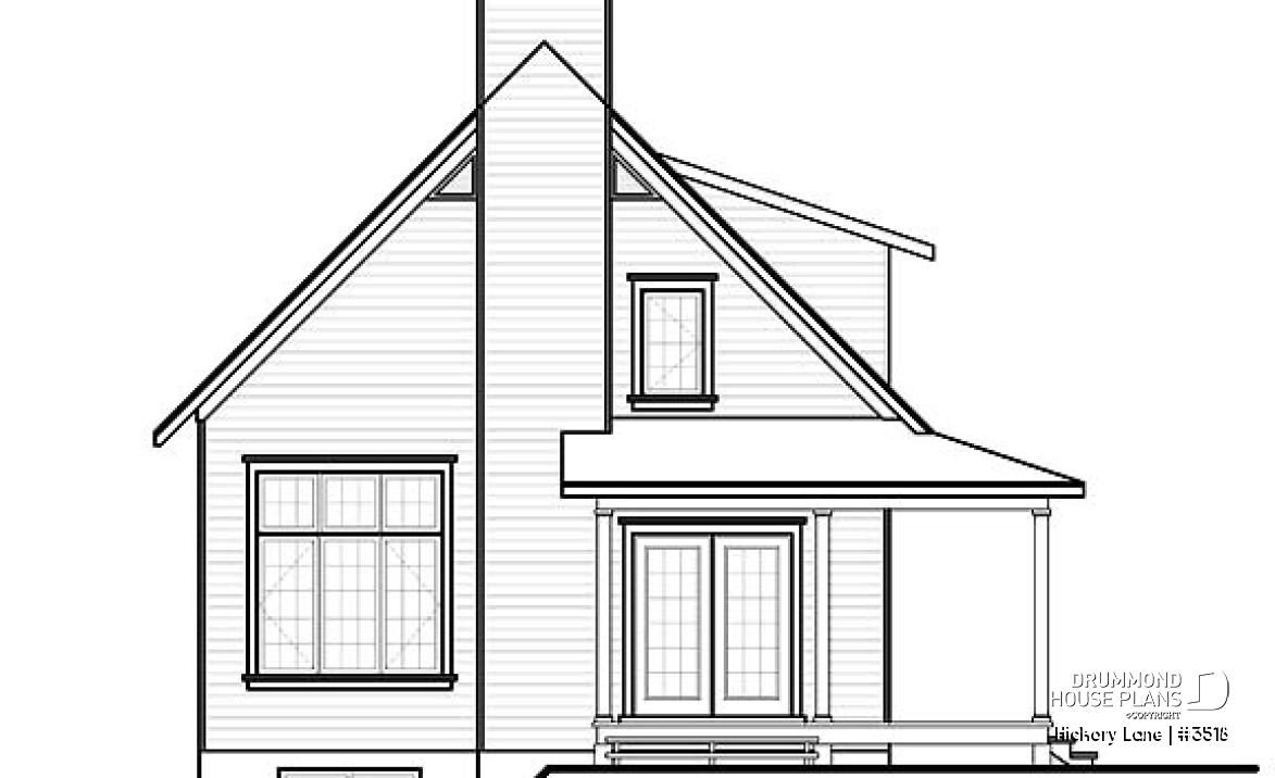 rear elevation - Hickory Lane
