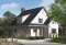 front - BASE MODEL - Beautiful and small new modern cottage home design 4 bedrooms, 2 baths, open floor plan, affordable, fireplace - Hickory Lane 2