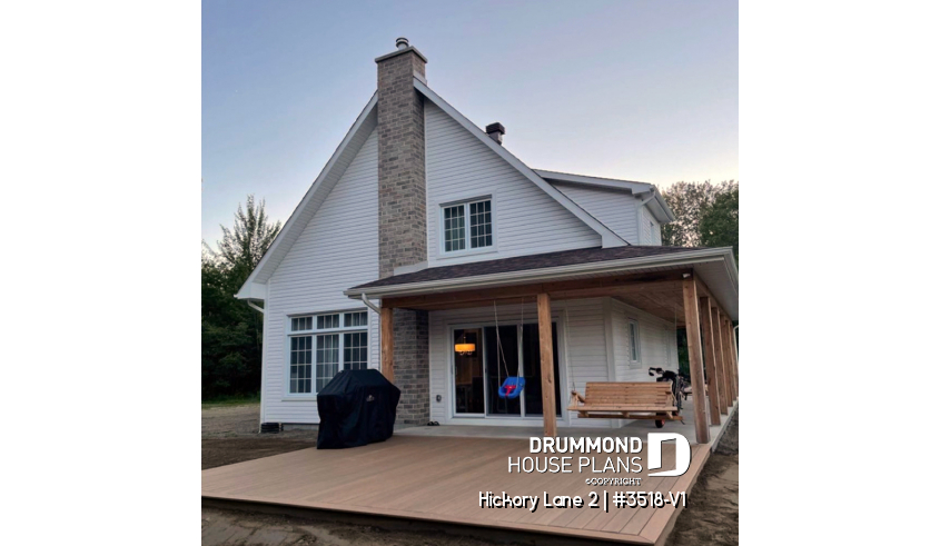 Photo back of house plan 3518-V1 Photo back - Hickory Lane 2