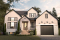 front - BASE MODEL - Modern farmhouse plan with 2 to 4 bedrooms, garage, great living room with fireplace, cathedral and built-ins - Belanger