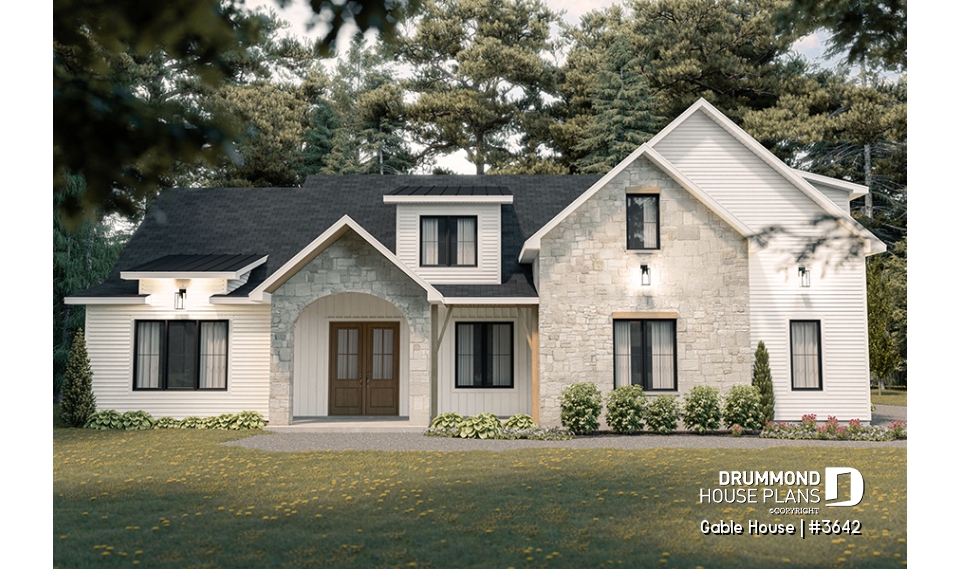 Color version 1 - Front - Gable House