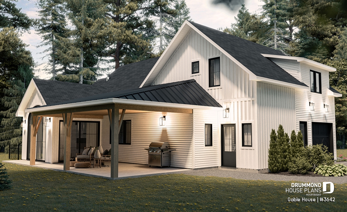 Color version 1 - Rear - Gable House